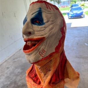 Halloween mask with magnetic removable clown face